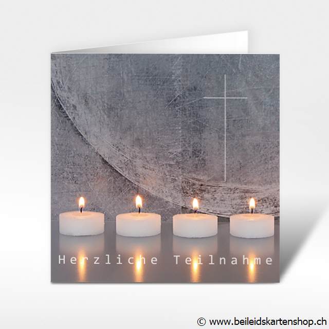 Beileidskarten/Trauerkarten mit Kerzen